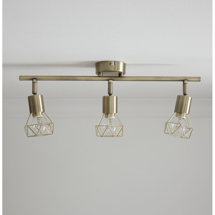 Ivy Bronx Roulston Antique Brass 3 Light Bar Ceiling Light & Reviews